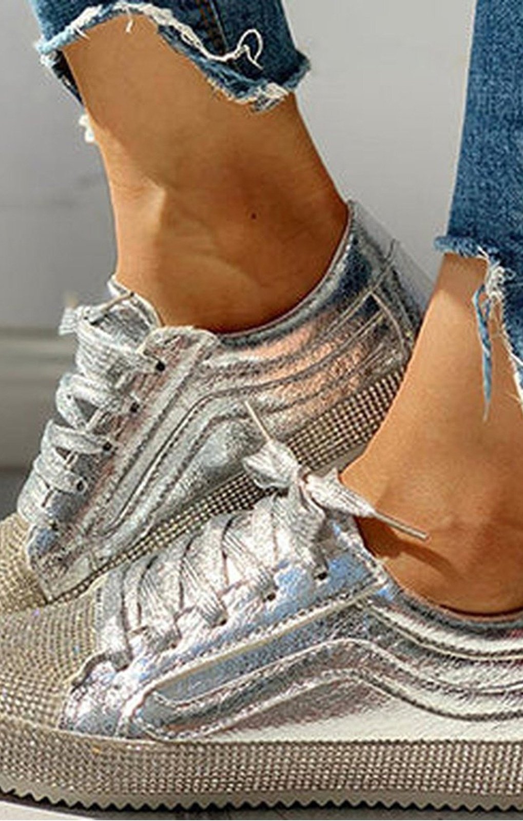Metallic studded sneakers (3 Colors)