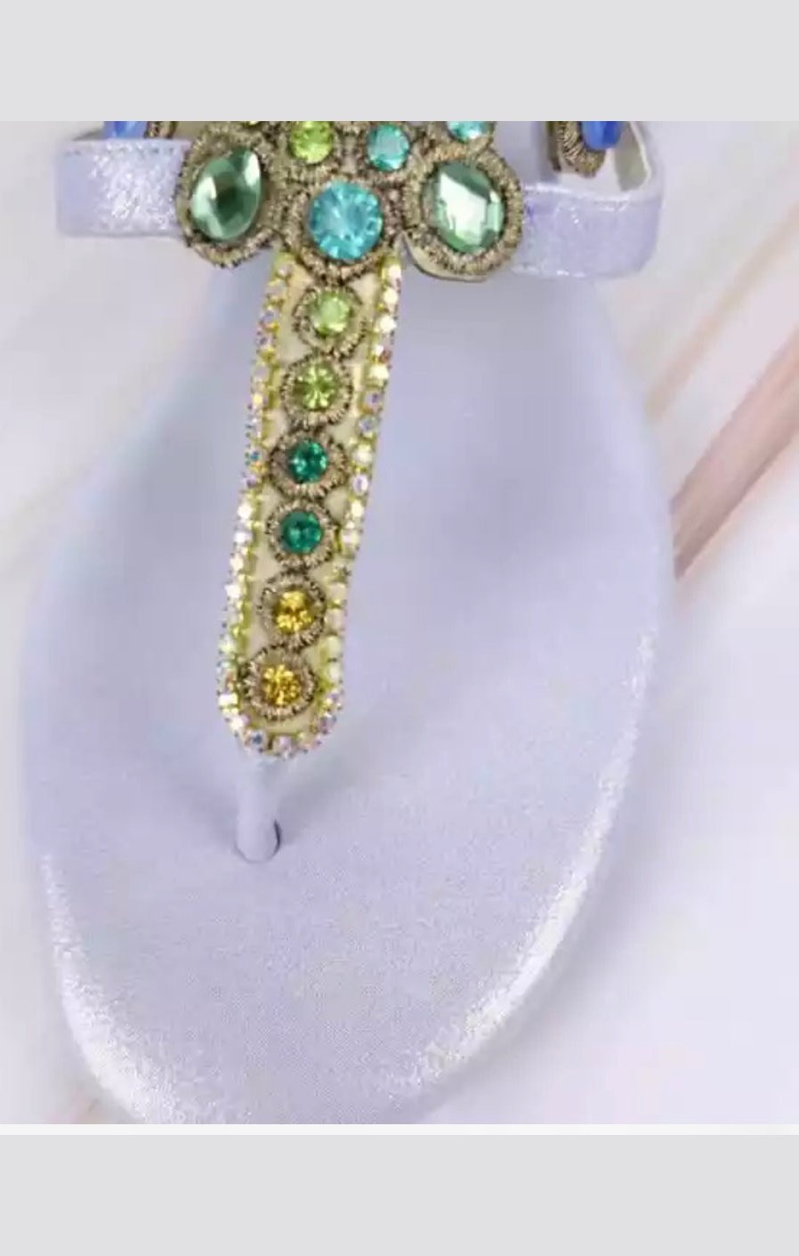 Gemstone Crystal Bling Rhinestone  Sandals (2 Colors)