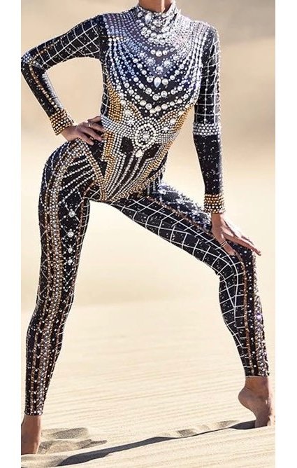 Gold and Silver Pants Sexy Party Jumpsuit