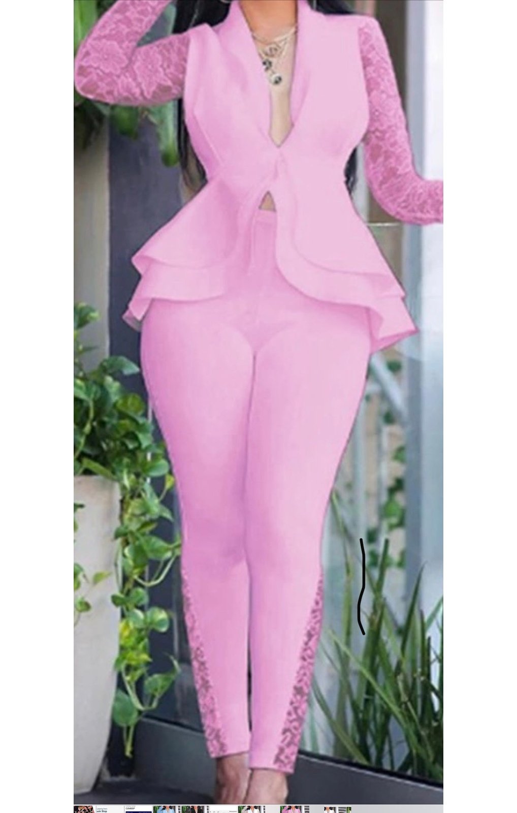Women Two Piece Outfits Ruffle Pants 2 Piece Set (4 Colors) Plus Sizes Available