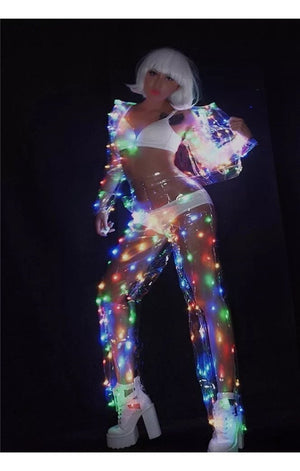 Sexy colourful LED lights Performance  Color Changing Pants  Set