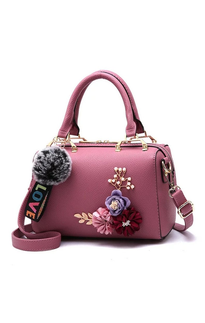 Flowers Designer Pu Leather Bag (Many Colors)
