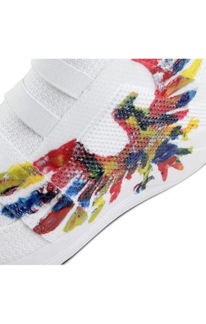 Unisex Mesh Knit High Tops White Hawk Painted Sneakers   (2 Colors)
