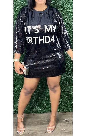 Sequin Glitter Print Multicolored Shirt Dress (Many Colors)