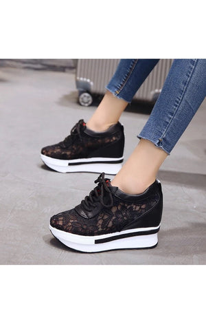 Lace Print Platform Women’s Sneakers Shoes (2 Colors)