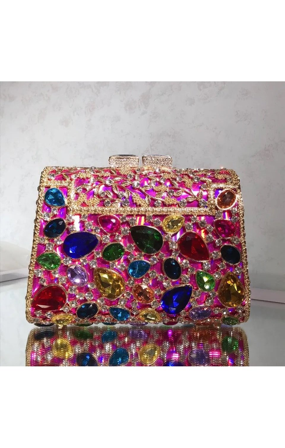 Crystal Diamond Multicolored Clutch bag purse