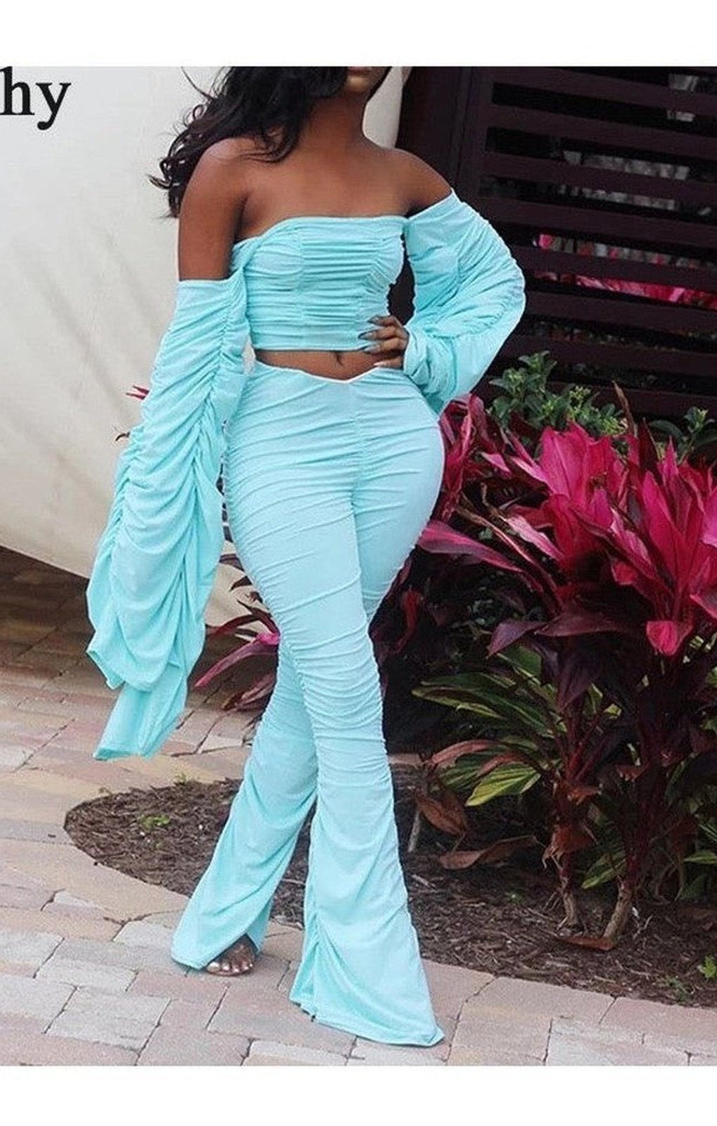 Bell Long Two piece pants set (Many Colors)