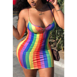 Rainbow Bodycon Dress 1