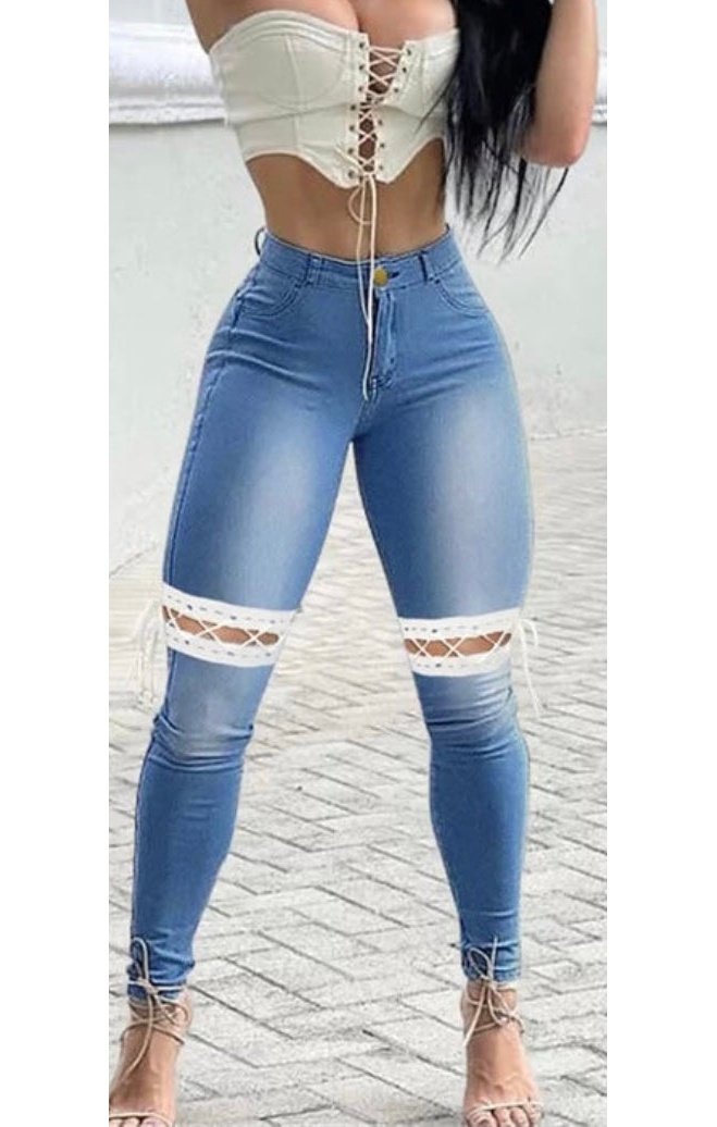 Lace up Jeans (Many Colors)