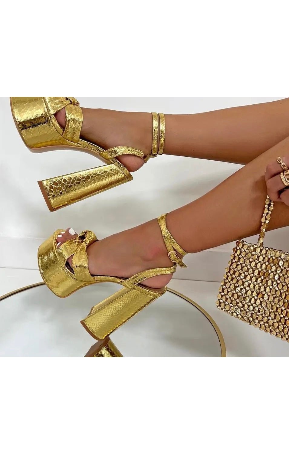 Luxury Sexy Metallic Platform Sandals Heels (Many Colors)