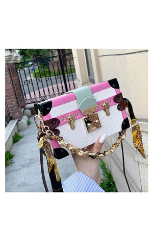 Pink Box Shoulder handbag purse  Look designer