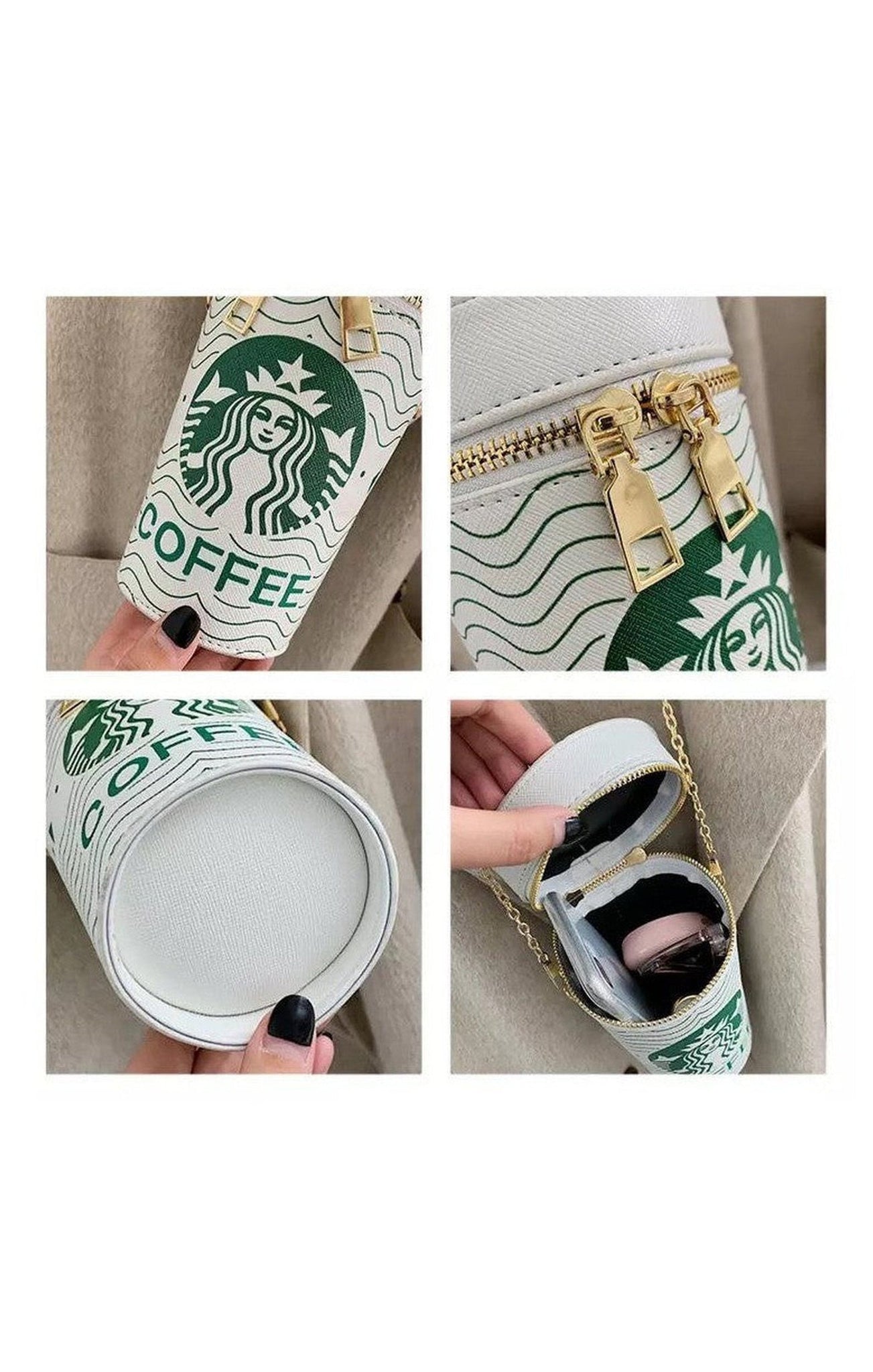 Starbucks inspired coffee bag purse