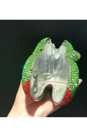 Fruit Shape Diamond  Purse Fashion Green/Red Crystal