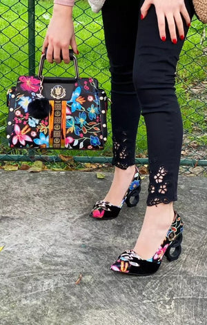 Matching floral heels Shoes And Bags Set (Sold Out)