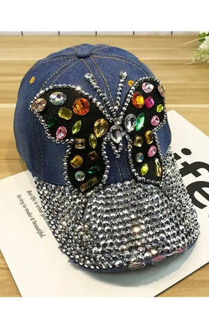 Butterfly Bling Hat (Many Colors)