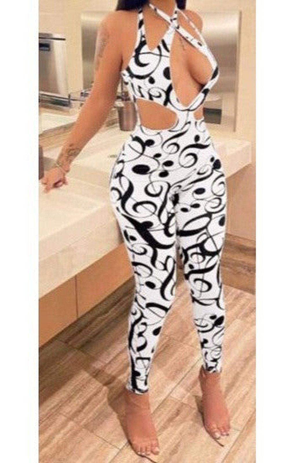 Cut out sexy jumpsuit