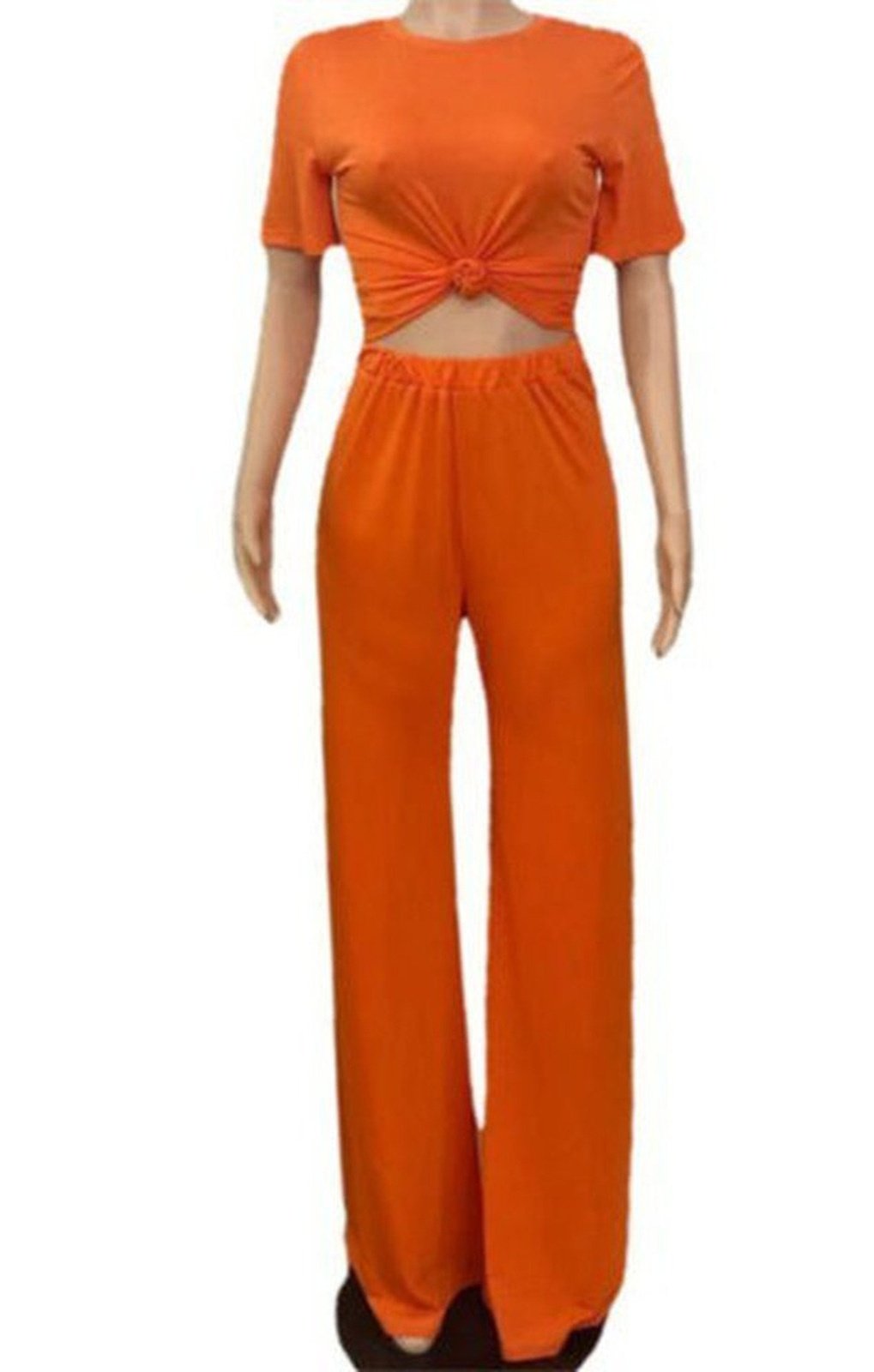 solid color short sleeve wide leg pants simple casual new stylish loose two-piece set (MANY COLORS)