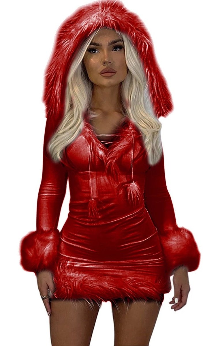 Fur Feather Dress Hood (2 Colors)
