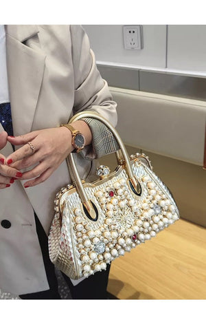 Luxury Pearl Diamond Shoulder bag purse (2 Colors)