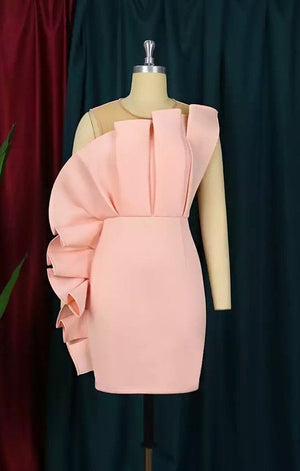 Women Pink Dress Ruffles (Many sizes)