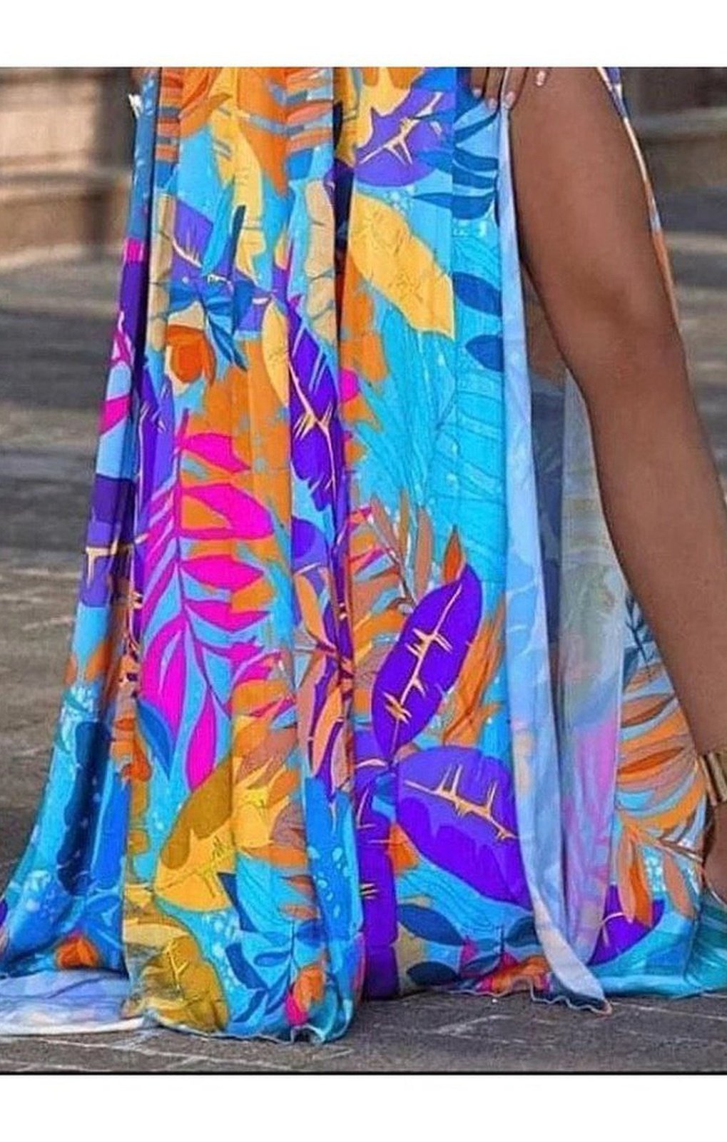 Sexy maxi dress multicolored