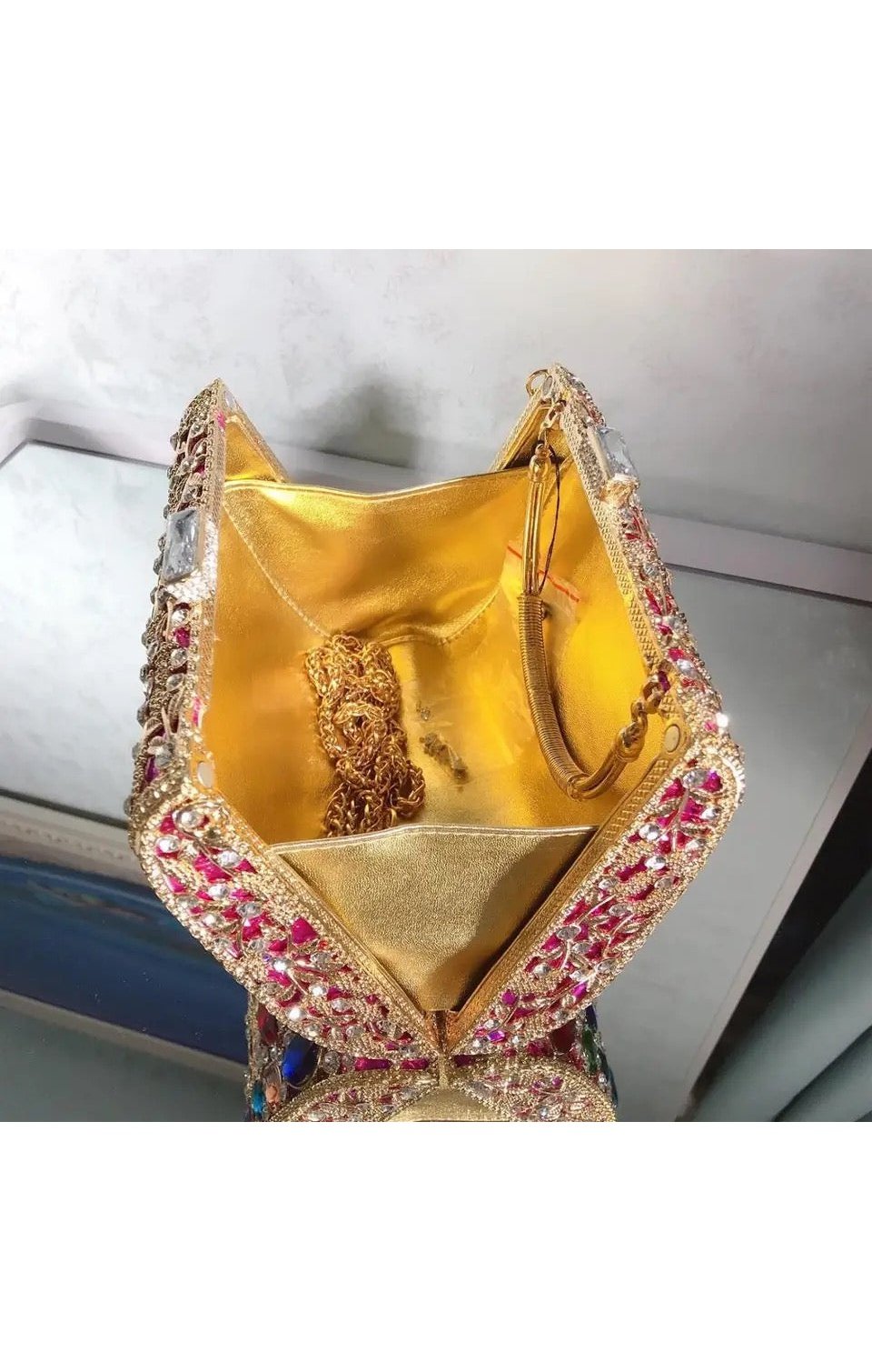 Crystal Diamond Multicolored Clutch bag purse