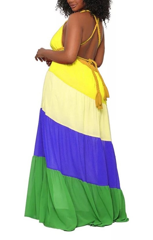 Multicolored Maxi Dress (3 Colors)