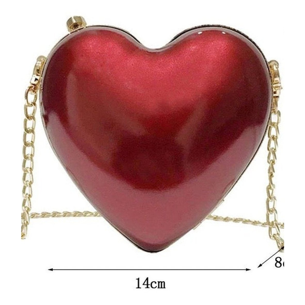 Heart clutch bag