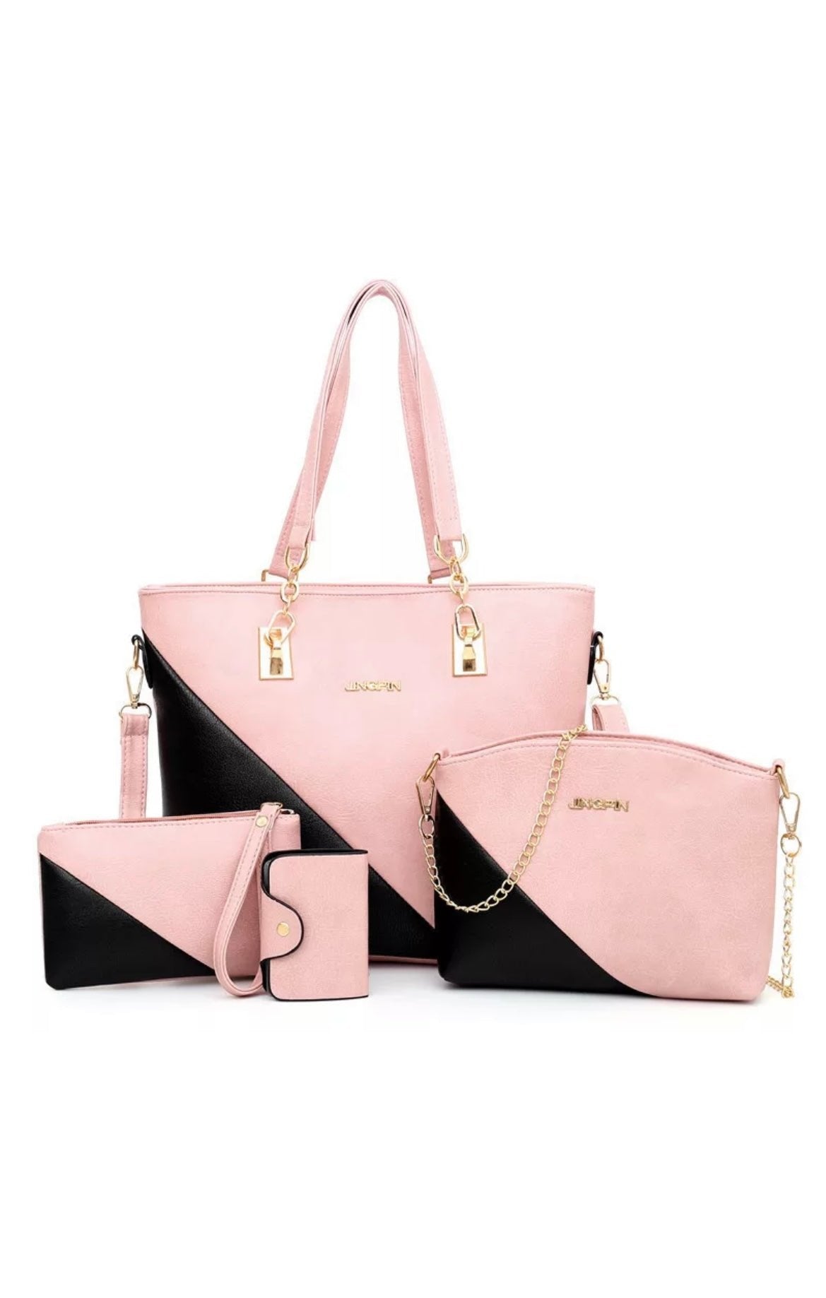 Shoulder Bag and Matching Wallet 4 Piece/Set (Many Colors)