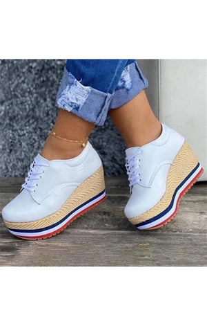 Lace Up Platform Women’s Sneakers Shoes (4 Colors)