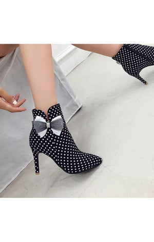 Polka Dot Bow  Booties ( 3 Colors) (Many Sizes)