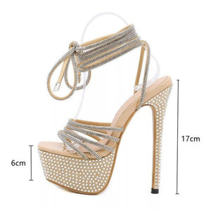 Rhinestone glitter heels stilettos 2 Colors