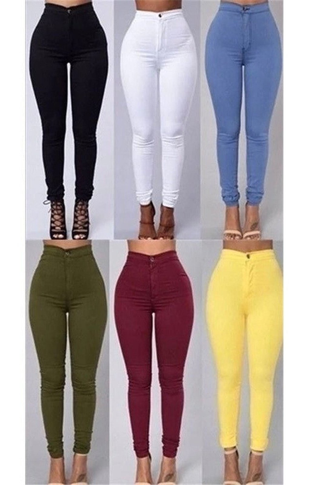 High waist Color pants (Many Colors)