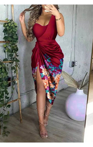 High Split Dress (Many Colors)