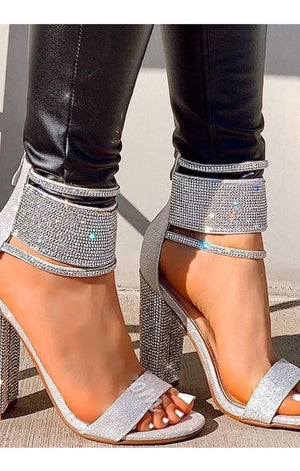 Bling Crystal Sandals Heels (2 Colors)