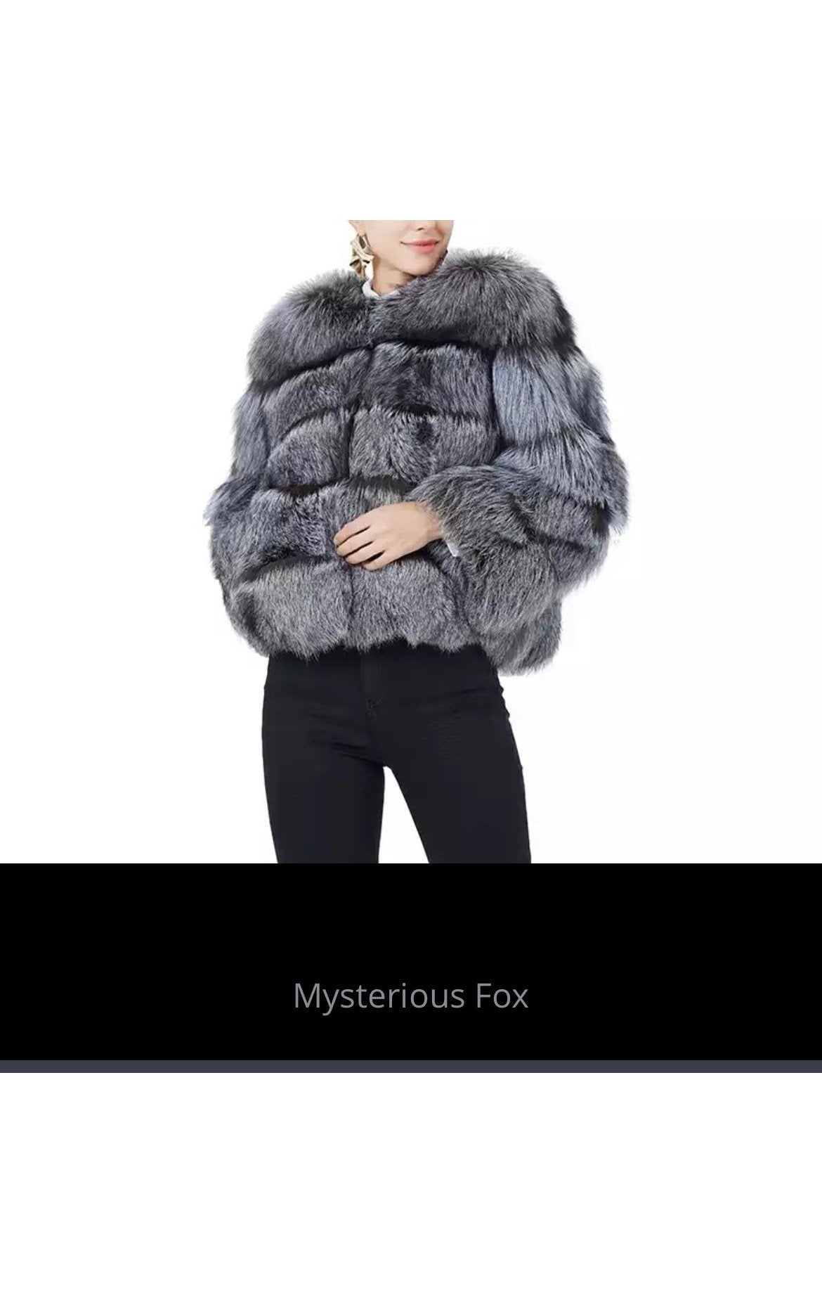 Ladies Fox Coat Natural Fur Winter stylish Plus Sizes Available ( Many COLORS) (Many Sizes)