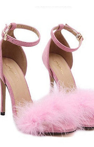 Fur heels  (2 COLORS)