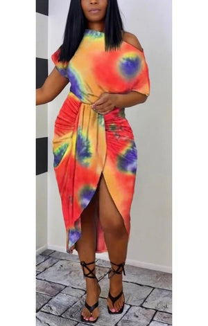 Multicolored  Print Dress (2 Colors)