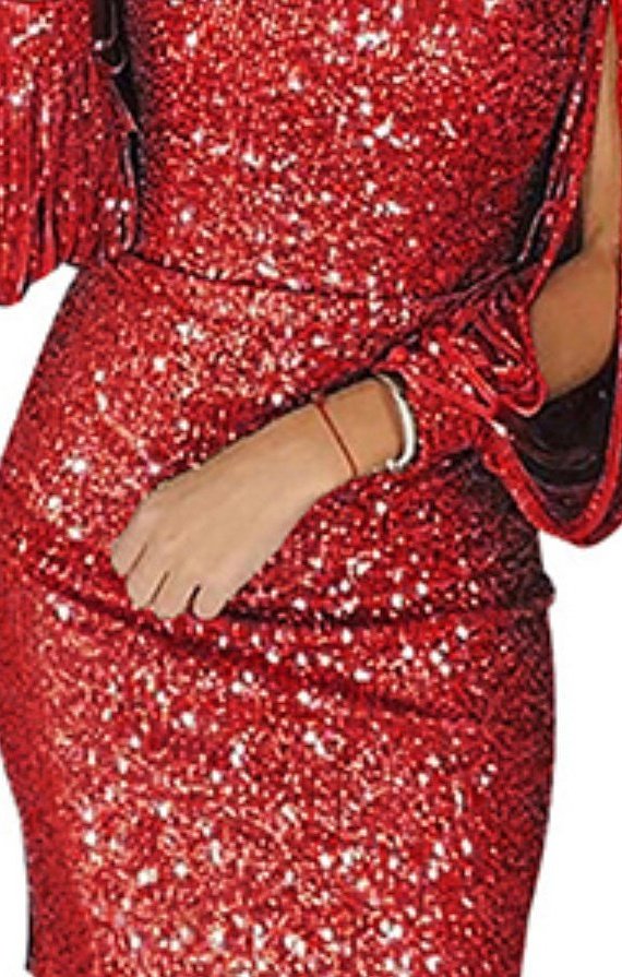 Shimmer long sleeve dress (Many Colors & Sizes)