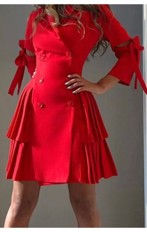 Red Long Sleeve Dress