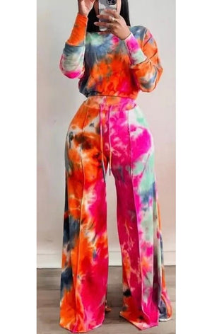 Multicolored Pants Set