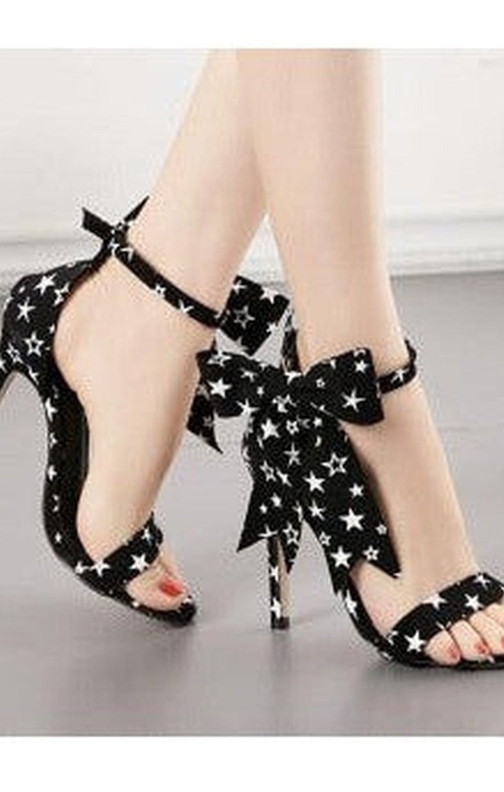 Ribbon Bow High Heels Sandals Shoes